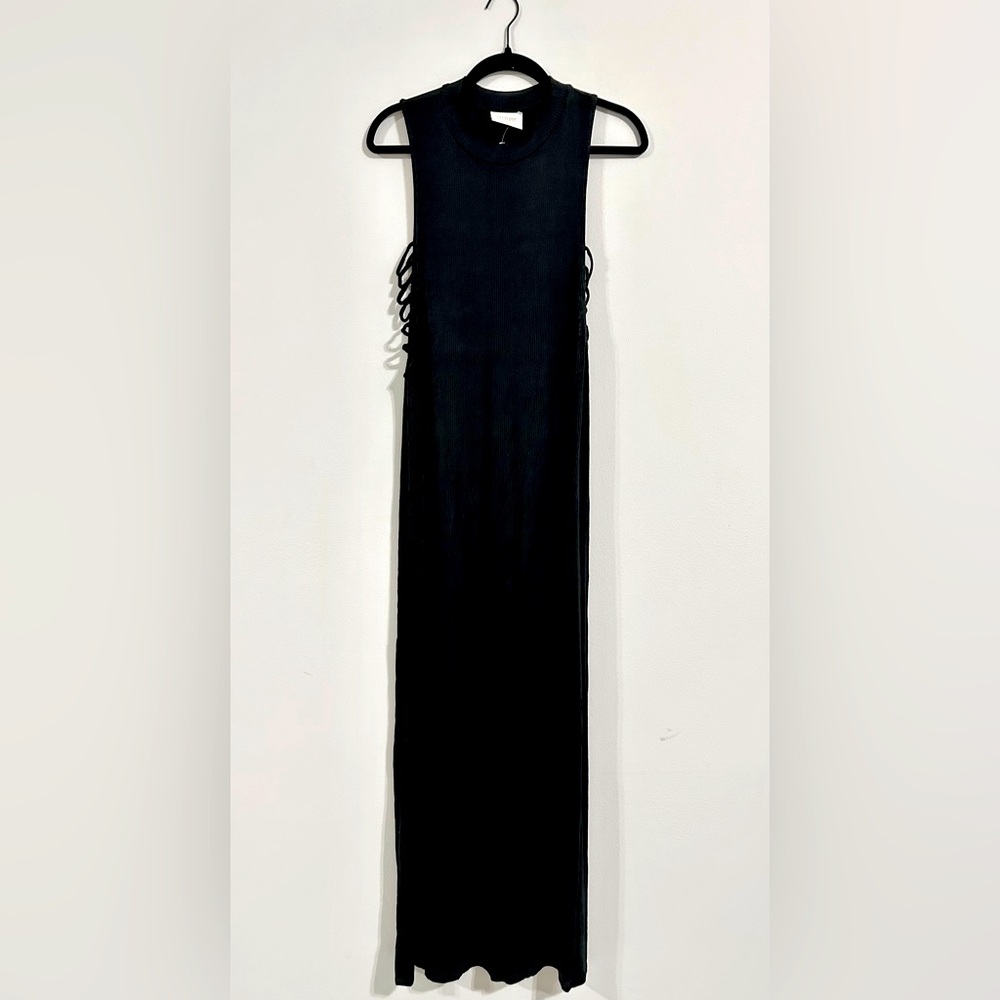 Black Column Dress with Cutouts